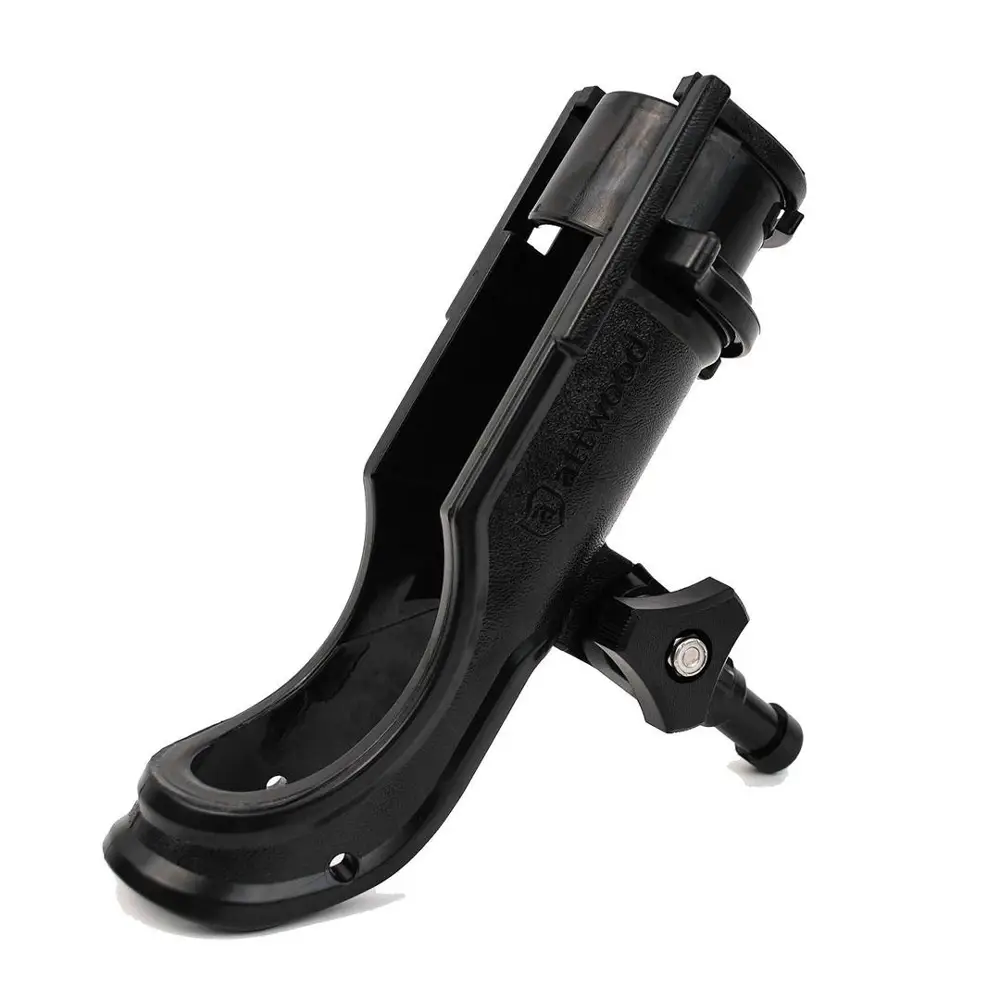 Fishing Rod Cradle Style Holder w/Spinning Rod Top/Side Mount Adjustable, Black - ATT5009-4